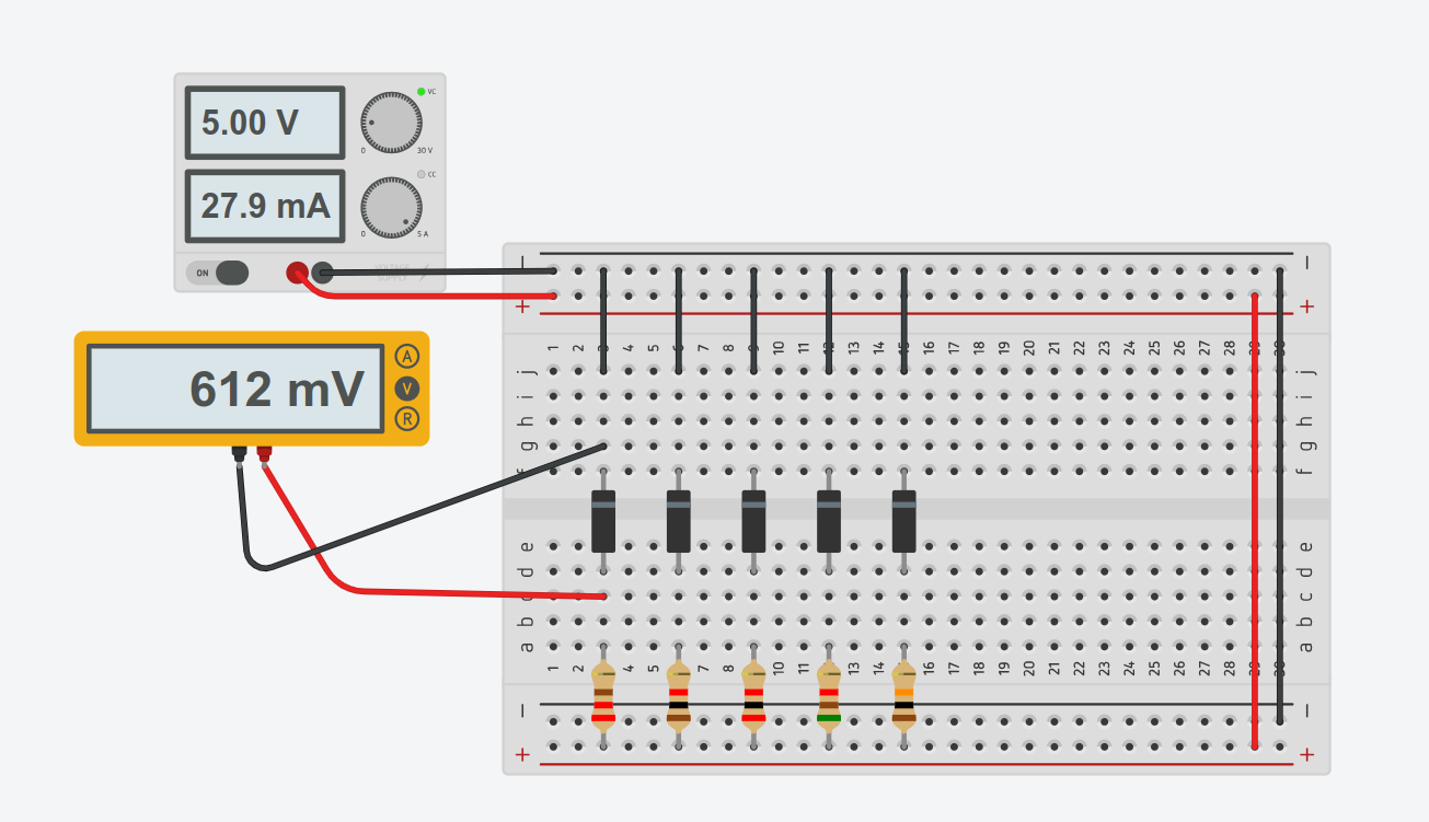 Breadboard for current limiting